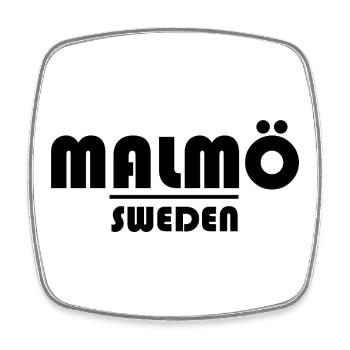 Malmö Suède - Magnet carré - blanc - Devant