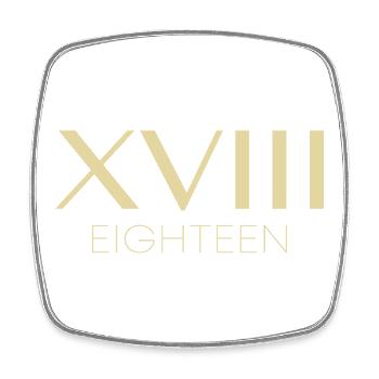 Idée de cadeau pour le 18e anniversaire - Magnet carré - blanc - Devant