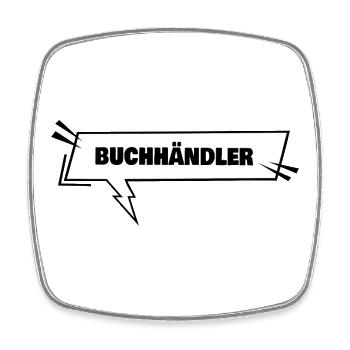 Buchhaendler als Ausbildung - Viereckiger Kühlschrankmagnet - Weiß - Vorne