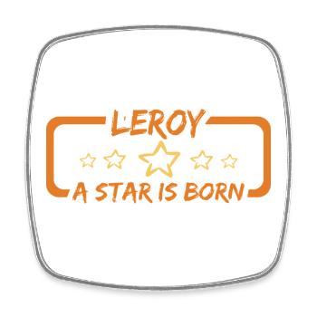 Leroy en cadeau - Magnet carré - blanc - Devant