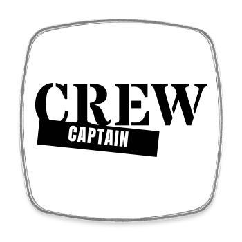Capitaine d’équipage - Capitaine, Chef de groupe - Magnet carré - blanc - Devant