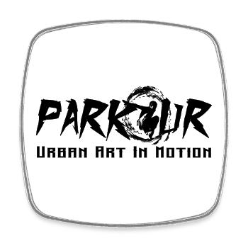 Parkour - Magnet carré - blanc - Devant