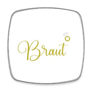 Team Braut - Viereckiger Kühlschrankmagnet - Weiß - Vorne