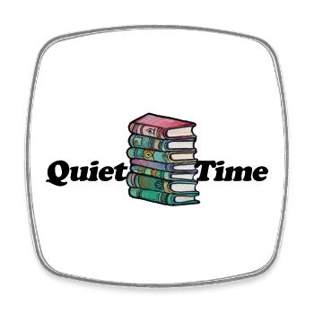 Vibrant Bookstack Portrait - Square fridge magnet - white - Front