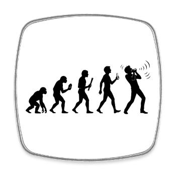 Instrument Harmonika Evolution Mundharmonika - Viereckiger Kühlschrankmagnet - Weiß - Vorne