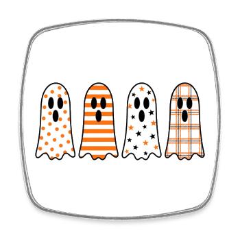 Ghost Quartet Halloween - Square fridge magnet - white - Front