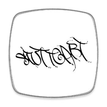 Trendiges Stuttgart T-Shirt - Viereckiger Kühlschrankmagnet - Weiß - Vorne