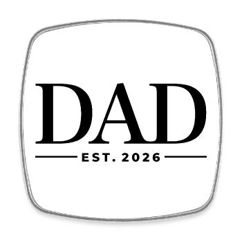 Dad Est. 2026 | Vater | Vatertag - Viereckiger Kühlschrankmagnet - Weiß - Vorne