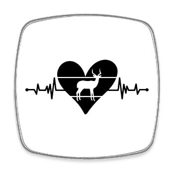 Antelope Heartbeat Heart - Square fridge magnet - white - Front