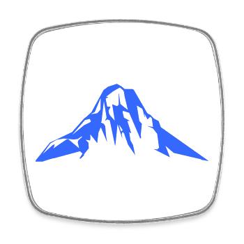 Berge Berg - Viereckiger Kühlschrankmagnet - Weiß - Vorne