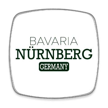 Nürnberg Bayern - Viereckiger Kühlschrankmagnet - Weiß - Vorne