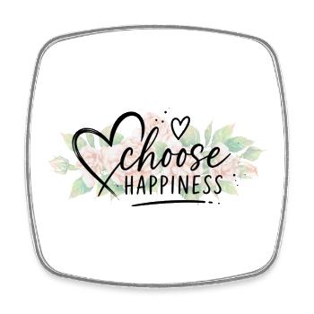 Choose Lucky Flowers - Square fridge magnet - white - Front