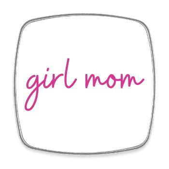 Girl Mom Girl Mom Gift - Square fridge magnet - white - Front