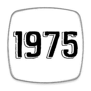 1975 - Magnet carré - blanc - Devant