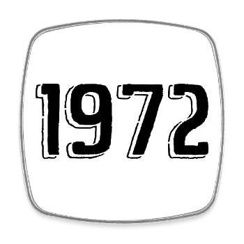 1972 - Magnet carré - blanc - Devant