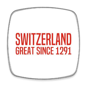 Suisse - Grande depuis 1291 - Schweiz - Schwiiz - Magnet carré - blanc - Devant