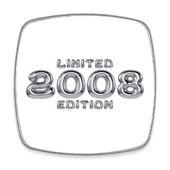 Cadeau rétro vintage d’anniversaire 2008 - Magnet carré - blanc - Devant