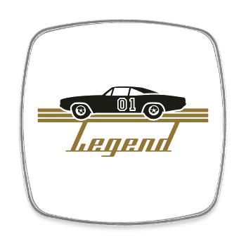 Legend - Viereckiger Kühlschrankmagnet - Weiß - Vorne