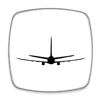 Avion - Magnet carré - blanc - Devant