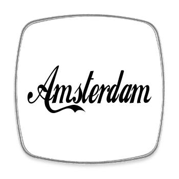 Amsterdam - couleur personnalisable - Magnet carré - blanc - Devant