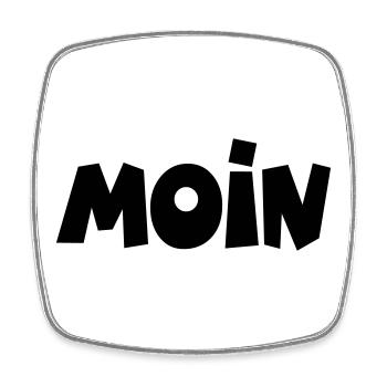 Moin - Viereckiger Kühlschrankmagnet - Weiß - Vorne