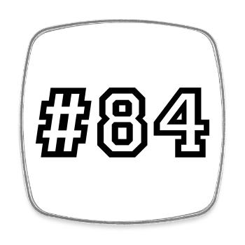 1984 Born 42nd birthday 42 years old - Square fridge magnet - white - Front