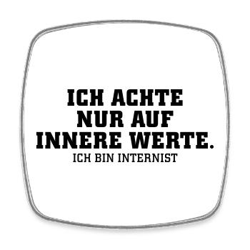 Internist - Viereckiger Kühlschrankmagnet - Weiß - Vorne