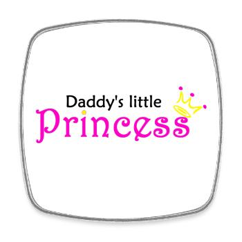 Daddy's Little Princess Rosa - Viereckiger Kühlschrankmagnet - Weiß - Vorne