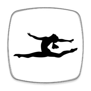 Gymnastic girl - Square fridge magnet - white - Front