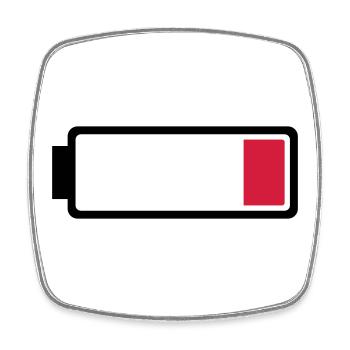 Battery low - Square fridge magnet - white - Front