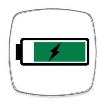 Battery recharging - Square fridge magnet - white - Front