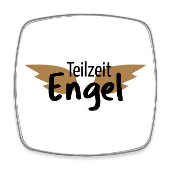 Engel Teilzeitengel Flügel Held Heldin Geschenk - Viereckiger Kühlschrankmagnet - Weiß - Vorne