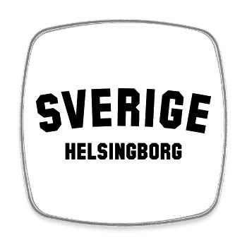 HELSINGBORG Schweden Sweden Sverige - Viereckiger Kühlschrankmagnet - Weiß - Vorne