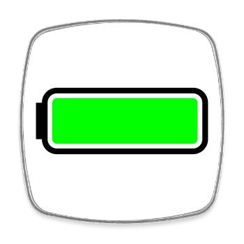 Battery full - Square fridge magnet - white - Front