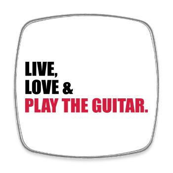 guitar - Square fridge magnet - white - Front