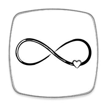 Infinity Sign Symbol Love - Square fridge magnet - white - Front