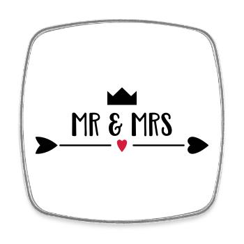wedding - Square fridge magnet - white - Front