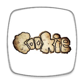 Cookie - Viereckiger Kühlschrankmagnet - Weiß - Vorne