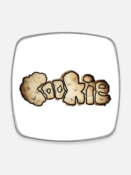 Cookie - Viereckiger Kühlschrankmagnet - Weiß