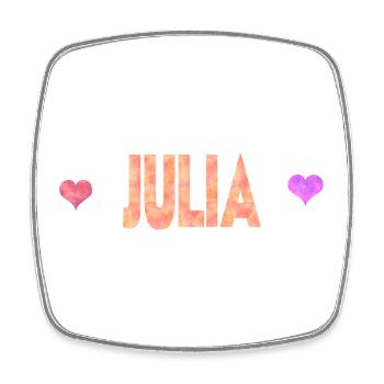 Julia - Viereckiger Kühlschrankmagnet - Weiß - Vorne
