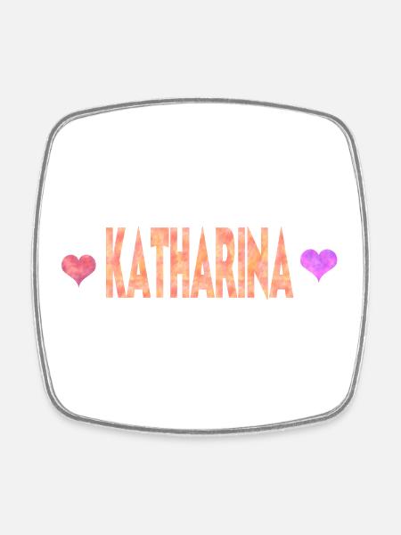 Katharina - Viereckiger Kühlschrankmagnet - Weiß