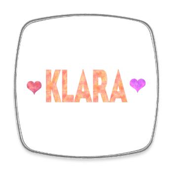 Klara - Magnet carré - blanc - Devant