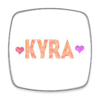Kyra - Magnet carré - blanc - Devant