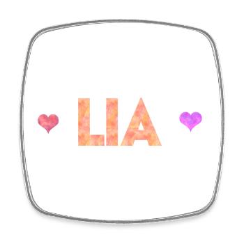 Lia - Viereckiger Kühlschrankmagnet - Weiß - Vorne