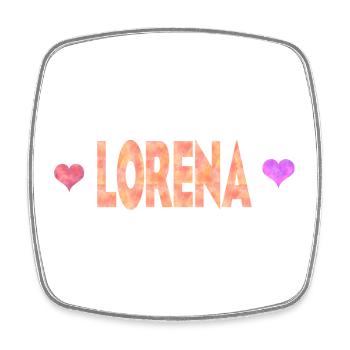 Lorena - Magnet carré - blanc - Devant