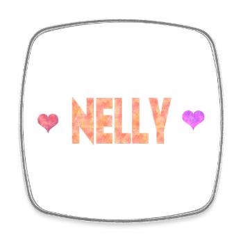 Nelly - Magnet carré - blanc - Devant
