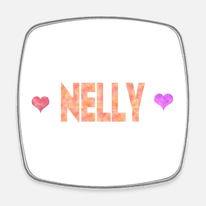 Nelly - Magnet carré - blanc
