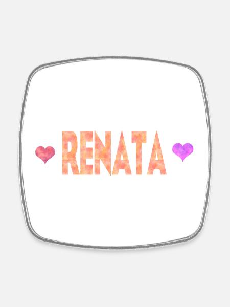 Renata - Viereckiger Kühlschrankmagnet - Weiß