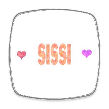 Sissi - Magnet carré - blanc - Devant