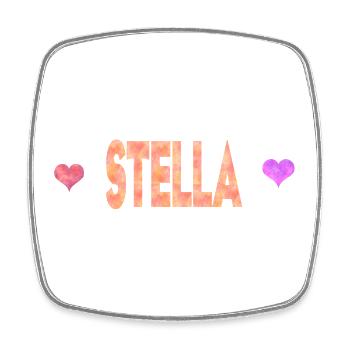 Stella - Viereckiger Kühlschrankmagnet - Weiß - Vorne